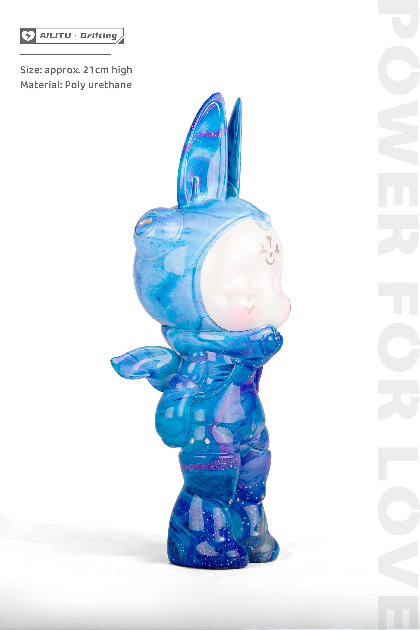 Art Designer Toy Figure/AILITU Galaxy - Slate Blue/Material Polyurethane/Chinese Lacquer/8.27'' (21 cm) X 3.54'' (9 cm) X 2.76'' (7 cm)