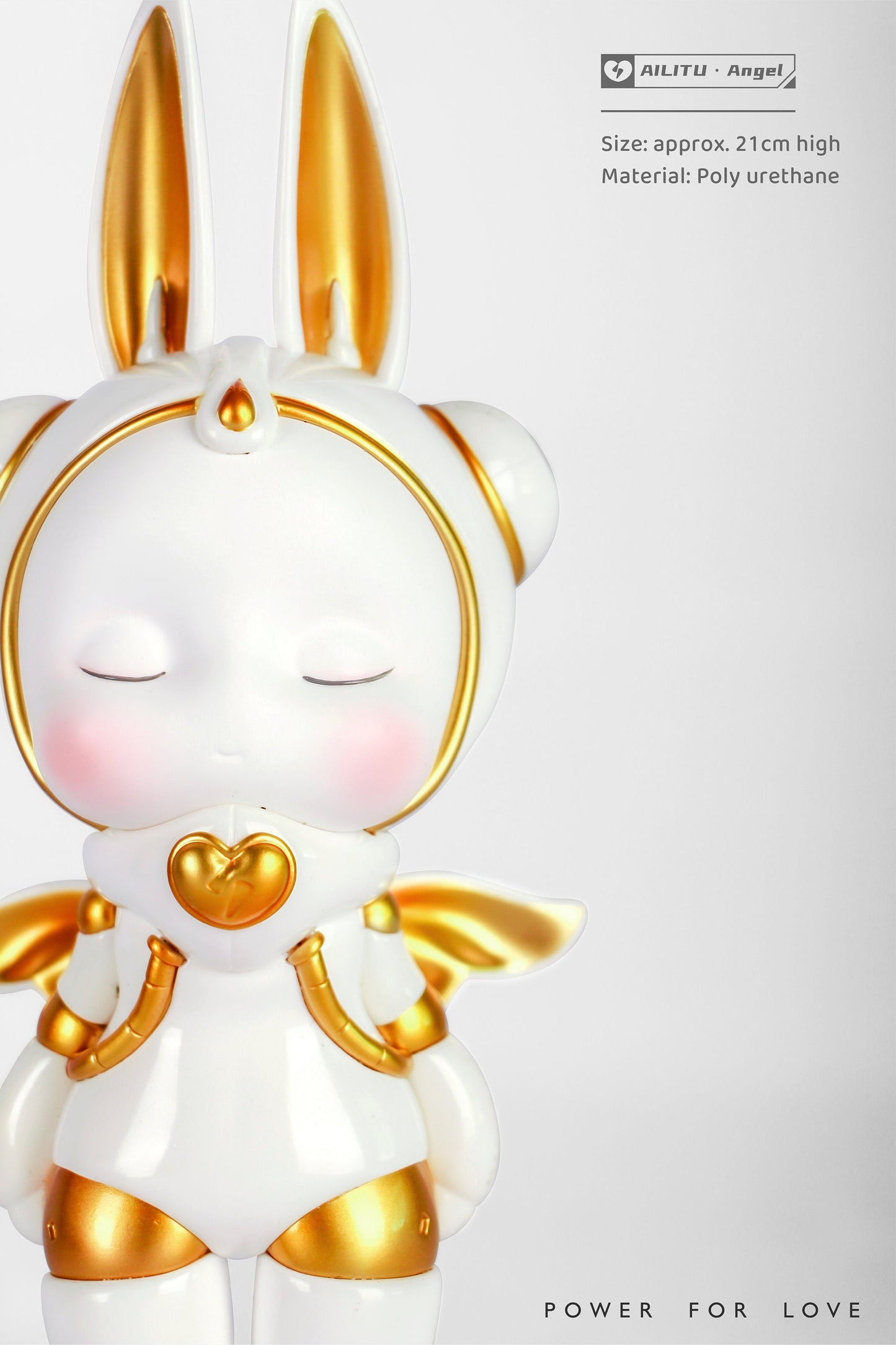 Art Designer Toy Figure/Limited Edition/AILITU - Angel/Material Polyurethane/8.27'' (21 cm) X 3.54'' (9 cm) X 2.76'' (7 cm)