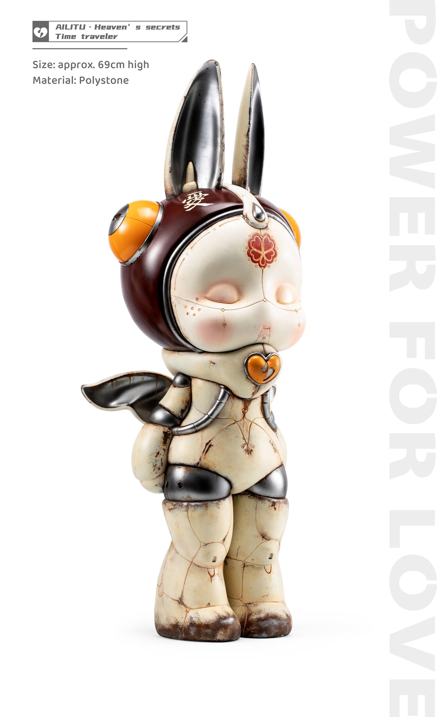 Art Toy Figure/Designer Toy/AILITU - Time Traveler/Material Polyurethane/Chinese Lacquer/27.17'' (69 cm) X 11.42'' (29 cm) X 9.06'' (23 cm)