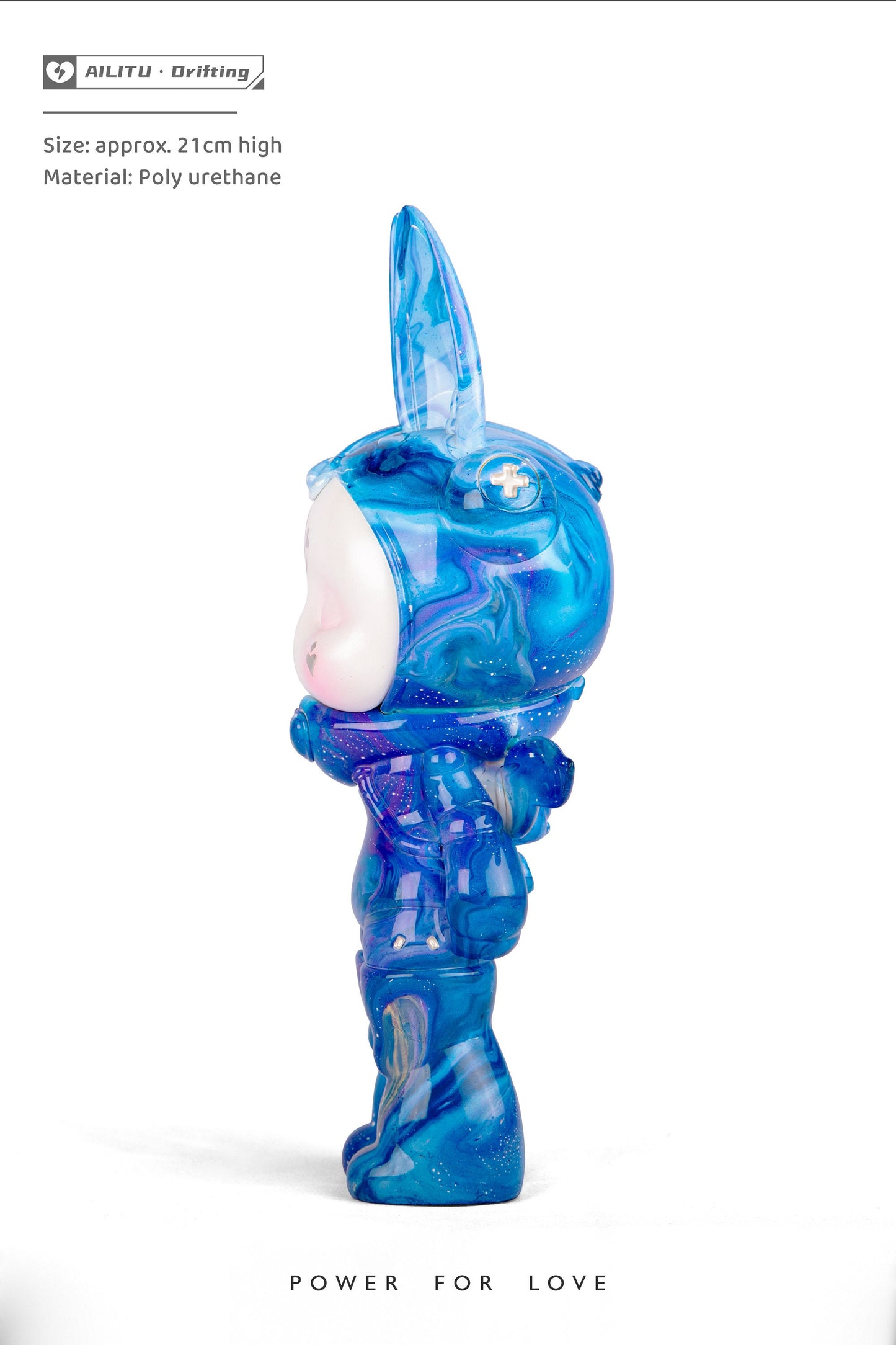 Art Designer Toy Figure/AILITU Galaxy - Slate Blue/Material Polyurethane/Chinese Lacquer/8.27'' (21 cm) X 3.54'' (9 cm) X 2.76'' (7 cm)