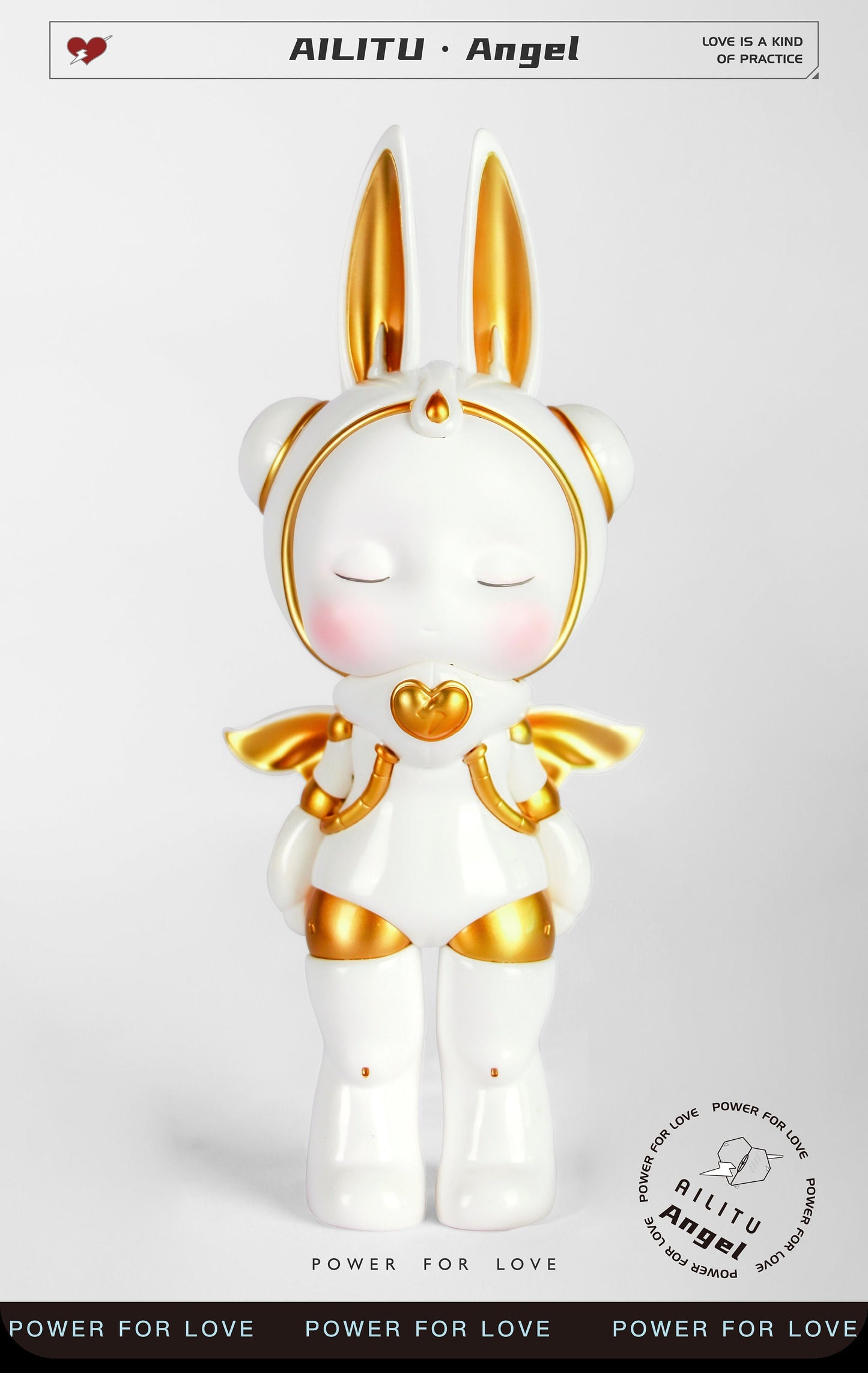 Art Designer Toy Figure/Limited Edition/AILITU - Angel/Material Polyurethane/8.27'' (21 cm) X 3.54'' (9 cm) X 2.76'' (7 cm)