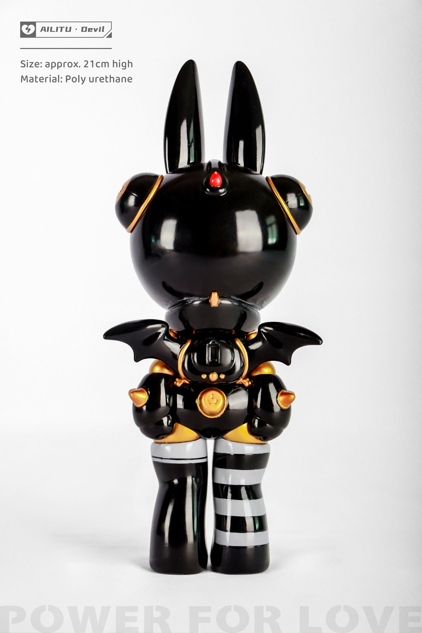 Art Designer Toy Figure/Limited Edition/AILITU - Devil/Material Polyurethane/8.27'' (21 cm) X 3.54'' (9 cm) X 2.76'' (7 cm)