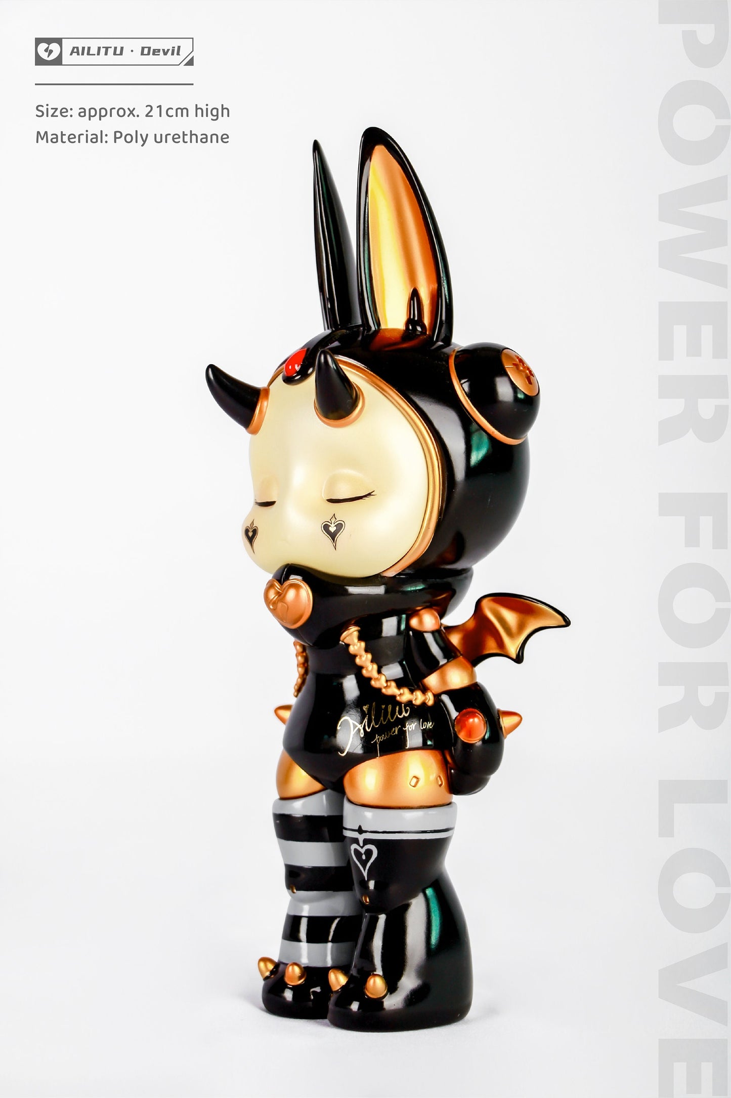 Art Designer Toy Figure/Limited Edition/AILITU - Devil/Material Polyurethane/8.27'' (21 cm) X 3.54'' (9 cm) X 2.76'' (7 cm)